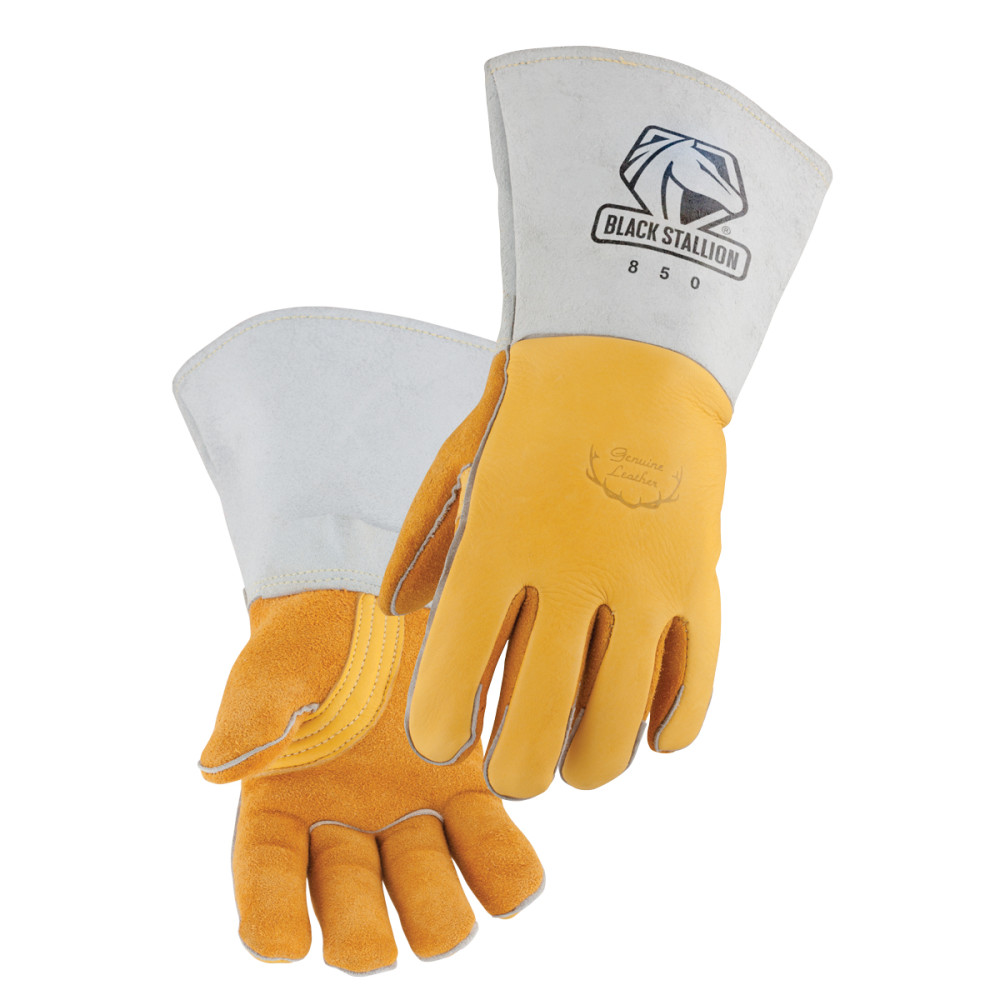 

Black Stallion Welding Gloves Premium Grain Elkskin Stick Large