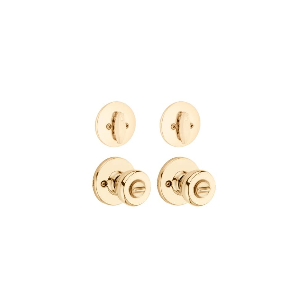 

Kwikset Polished Brass Tylo Knob Entry Lockset & Single Cylinder Deadbolt