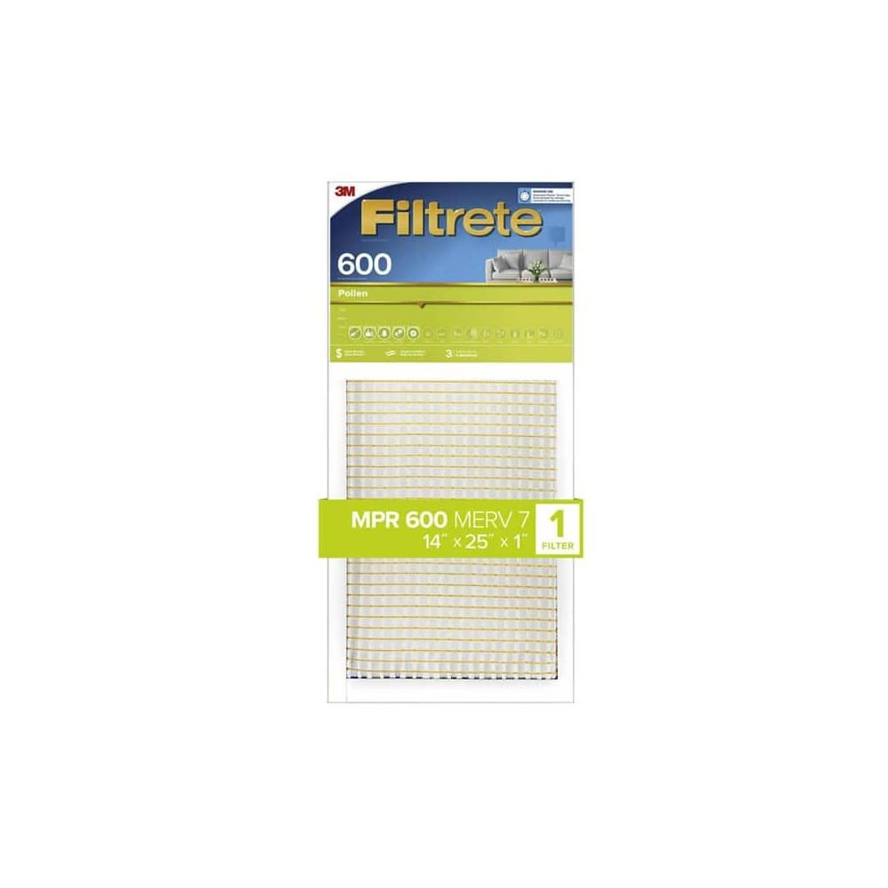 

3M Filtrete 600 MPR 14 x 25 x 1" Pollen Air Filter 4pk