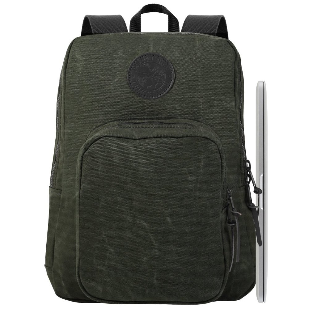 

Duluth Pack 21 Liter Capacity Wax Olive Drab Large Standard Laptop Backpack