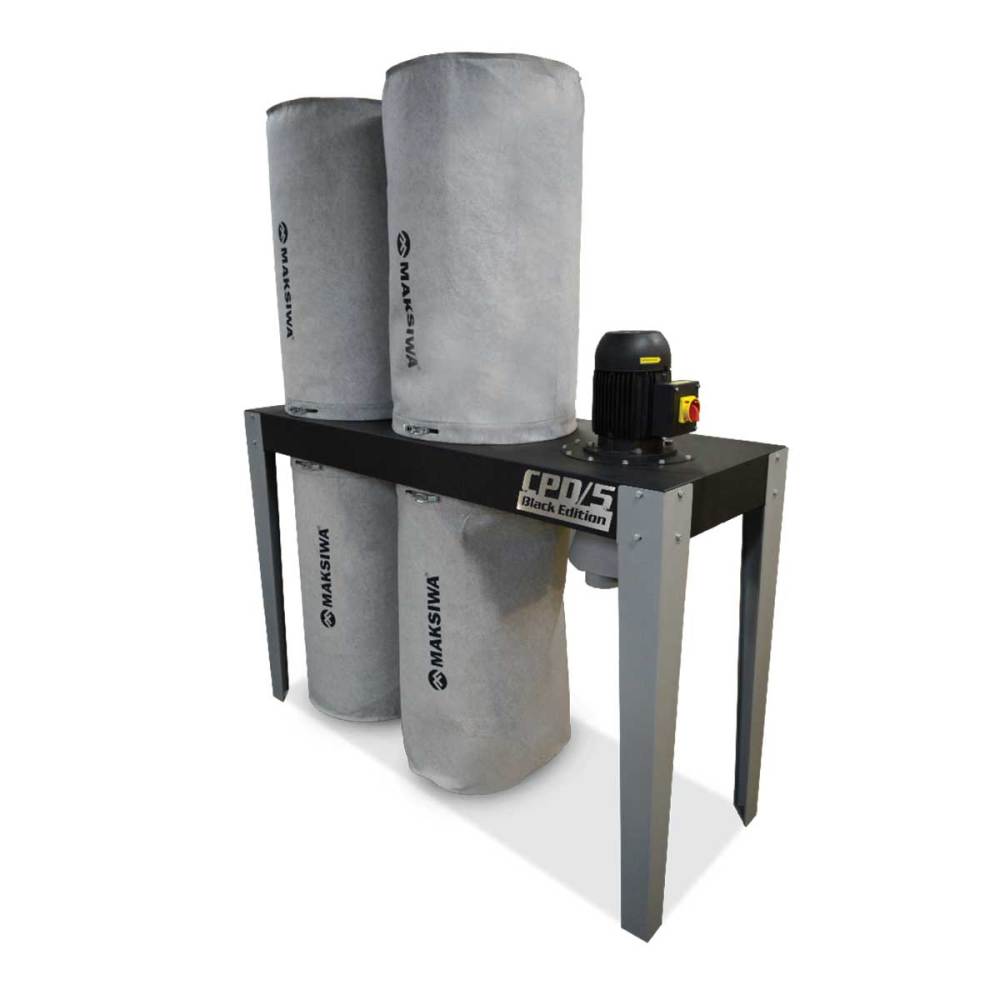 

Maksiwa International Dust Collector 220V 3 Phase 5HP 2760 CFM 53 Gallon 5 Entries