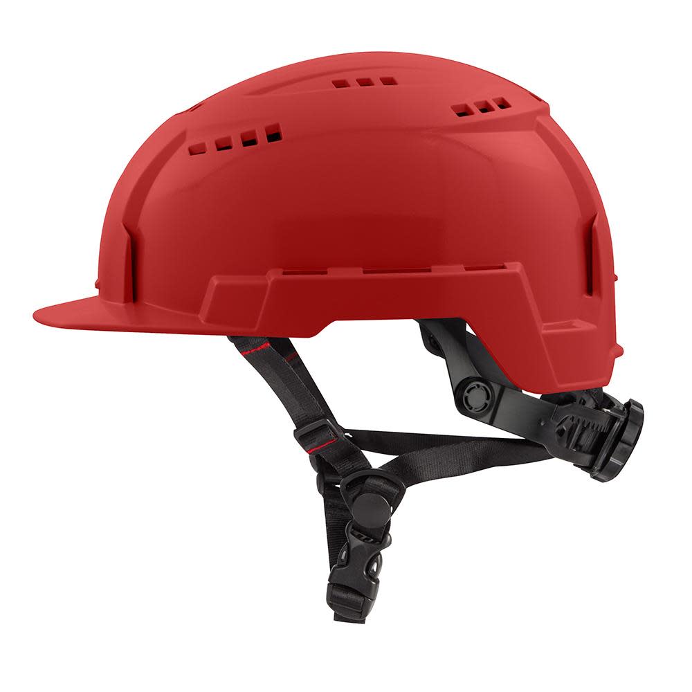 

Milwaukee Red Front Brim Vented Helmet with BOLT Class C