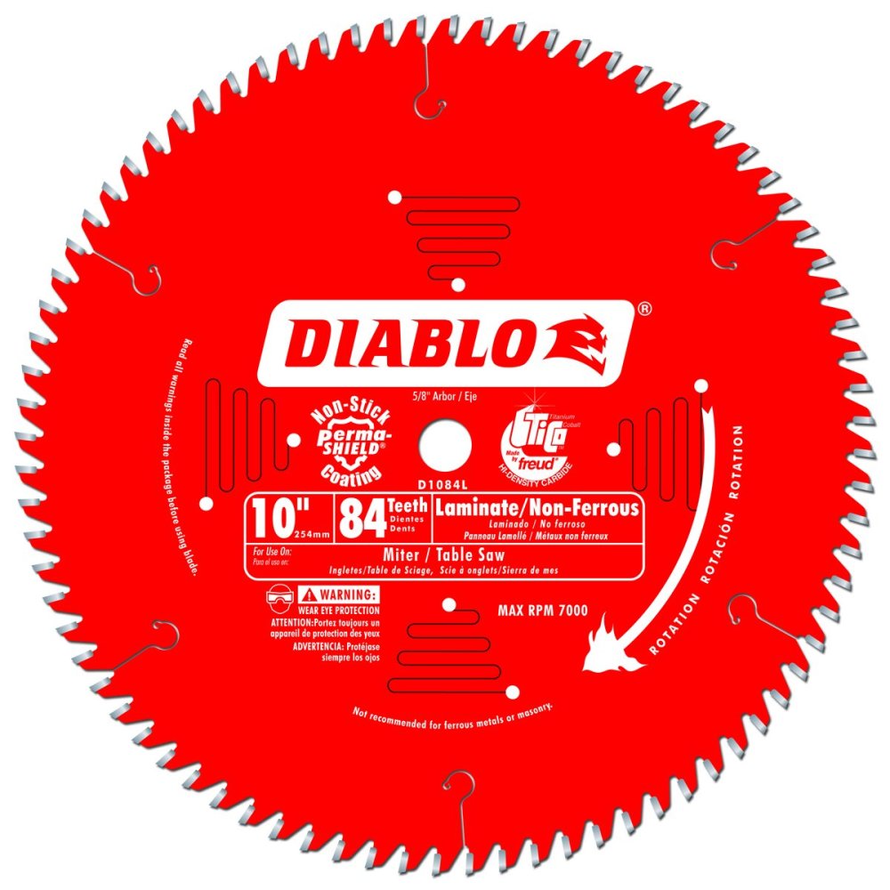 

Diablo Tools Circular Saw Blade 10" x 84 Tooth Laminates/Non Ferrous