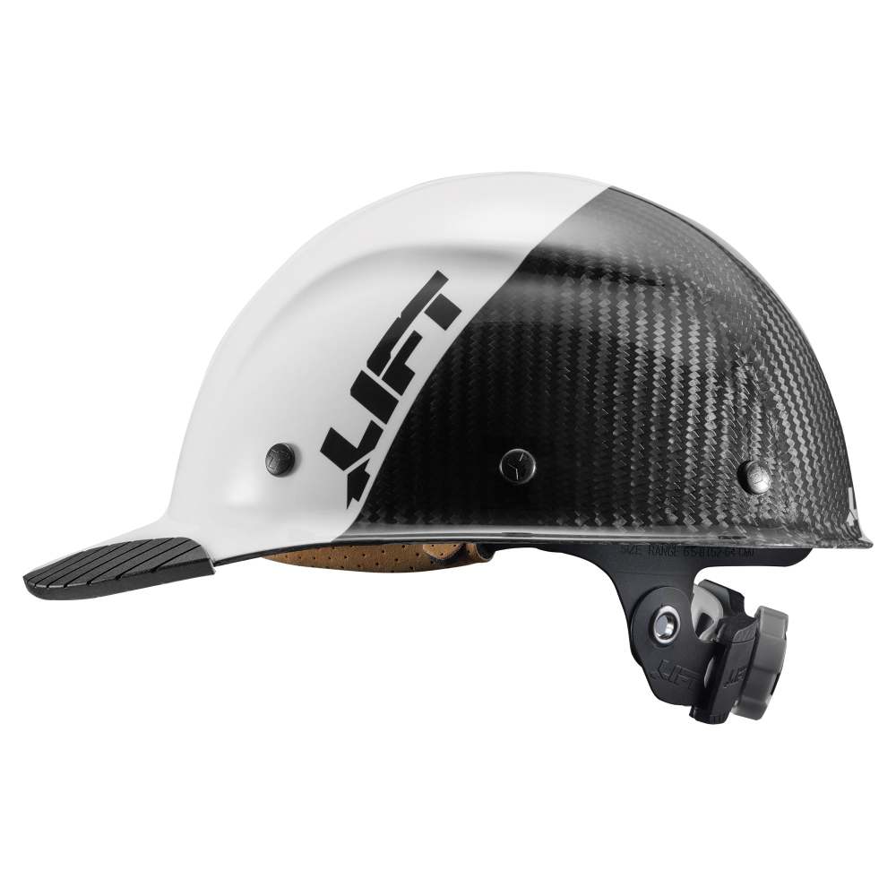 

Lift Safety Hard Hat DAX FIFTY50 White/Black Carbon Fiber Cap