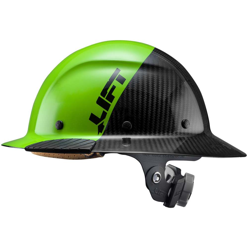 

Lift Safety DAX Fifty/50 Full Brim Hard Hat Green Carbon Fiber