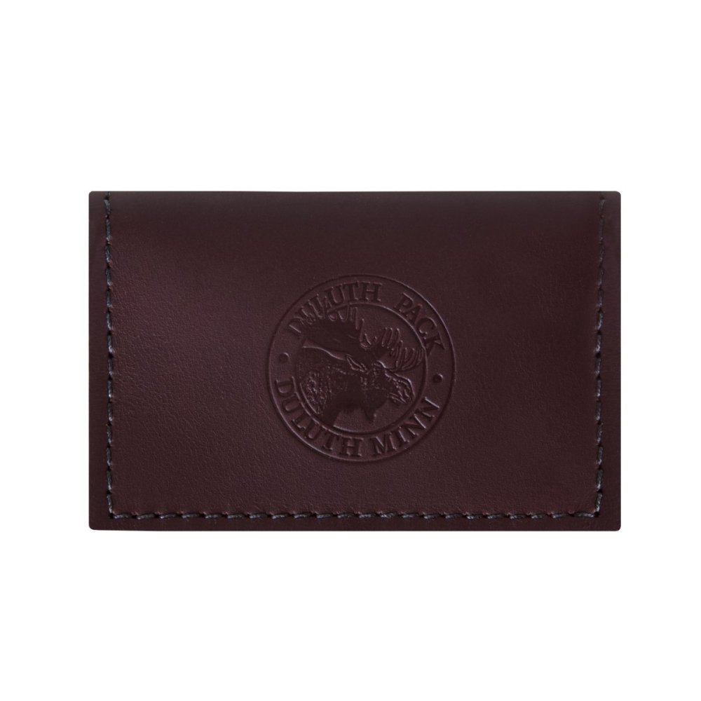 

Duluth Pack Brown Smooth Leather Business Card Holder