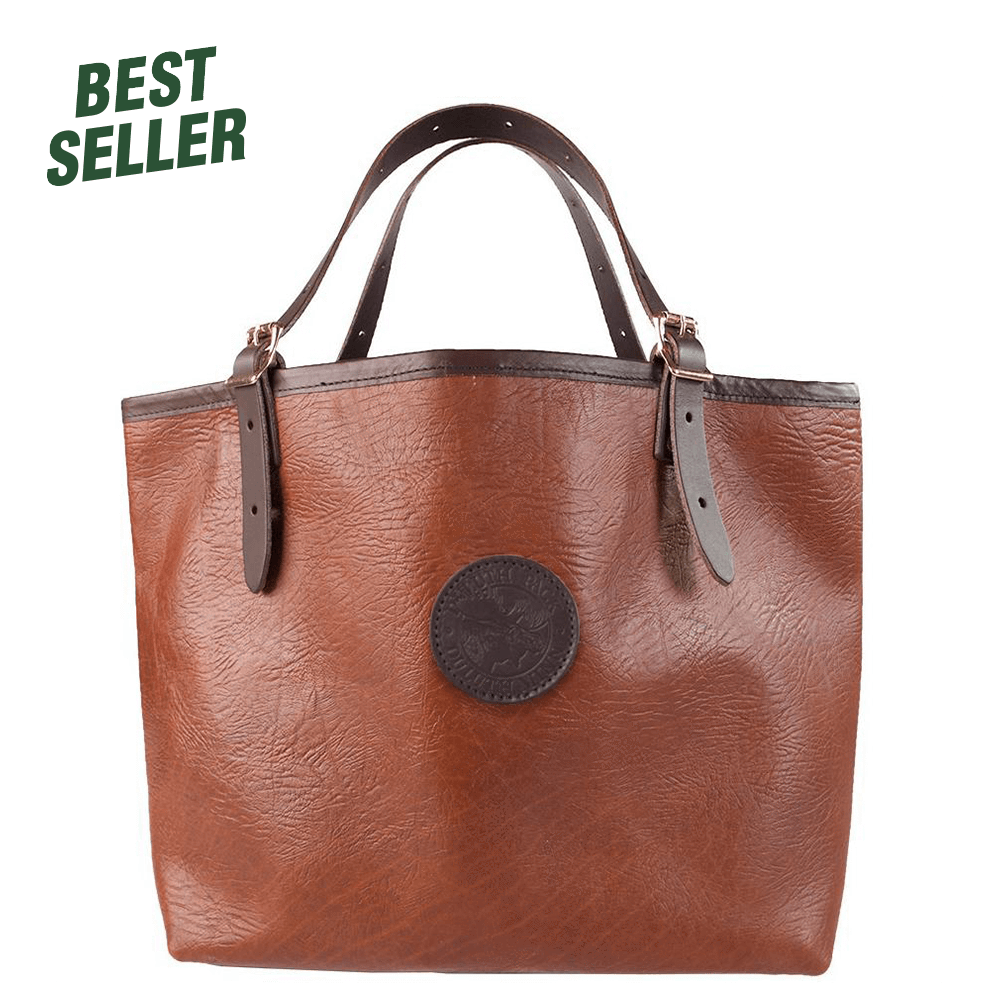 

Duluth Pack 33 Liter Capacity Brown Trim Bison Leather Market Tote
