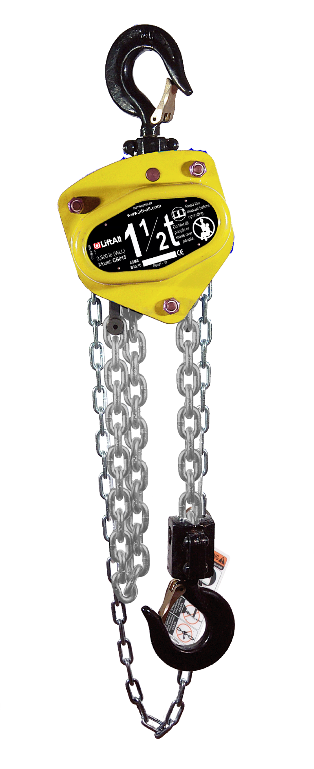 

Lift-All 1/2 Ton Manual Chain Hoist 20-Ft. Lift