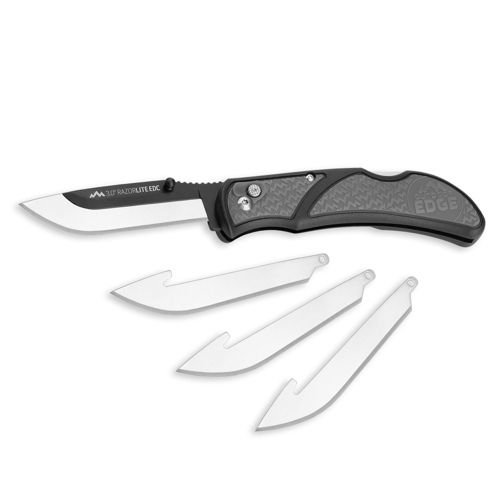 

Outdoor Edge RazorLite EDC Folding Knife with 4 Blades Gray 3"