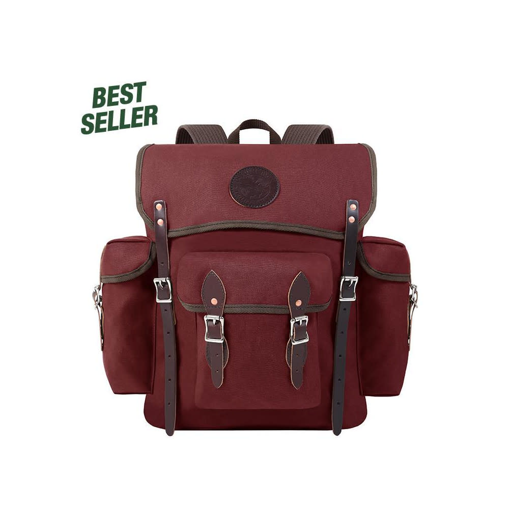 

Duluth Pack 24 Liter Capacity Burgundy Canvas Wanderer Backpack