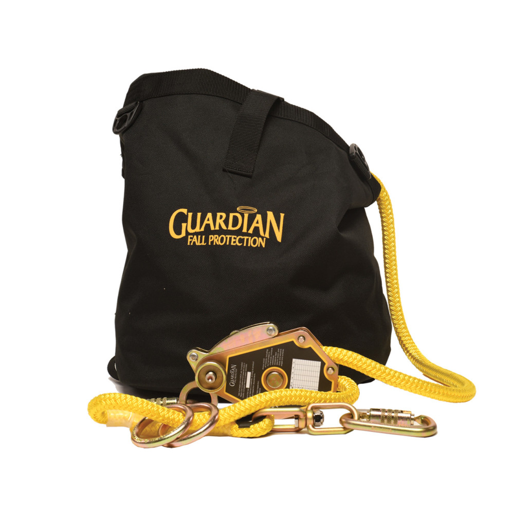 Guardian Fall Protection 100' Rope Horizontal Temporary Lifeline (HTL) Kit