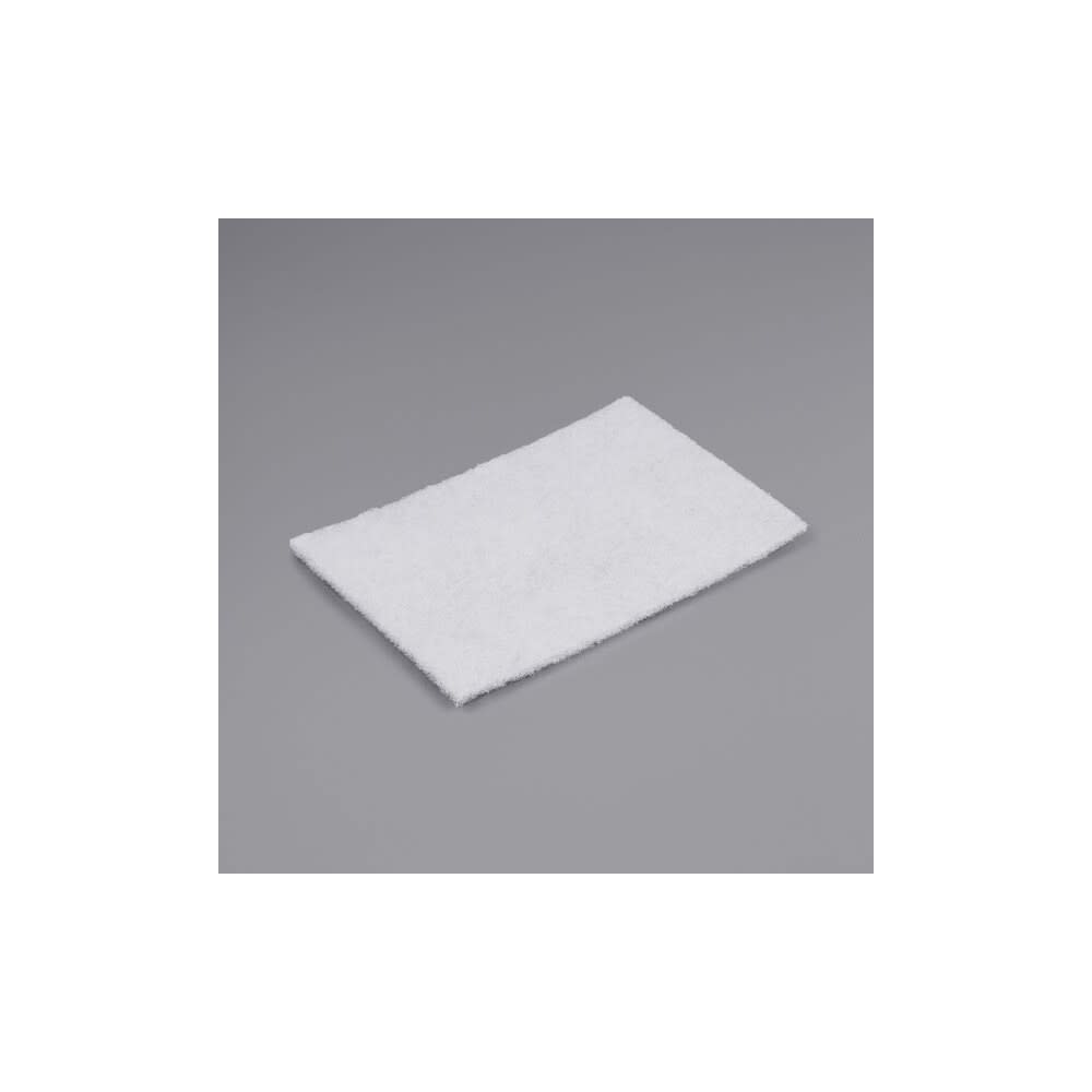 

3M Scotch Brite 6 x 9" White Light Duty Scrub Cleansing Pad 20pk