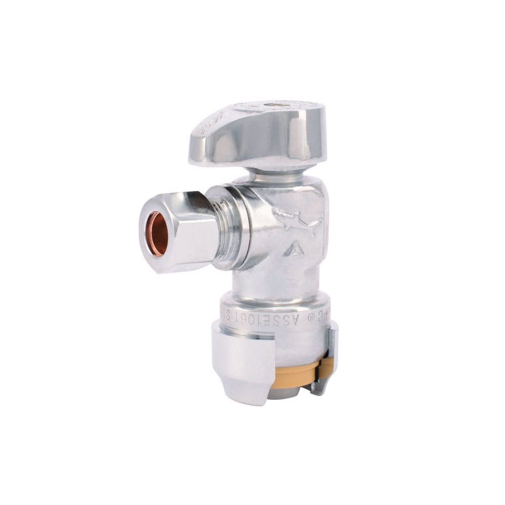 

Sharkbite 1/2" T x 3/8" S Push to Connect Angle Stop Valve