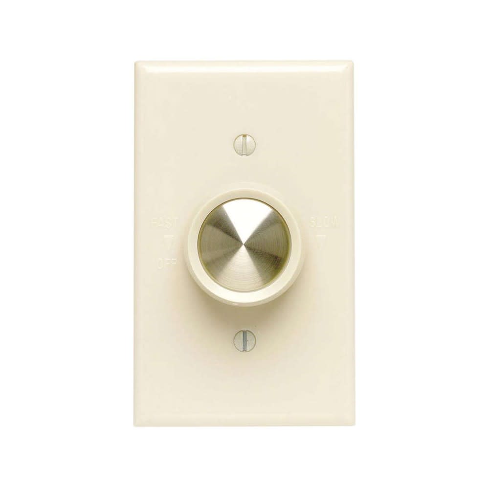 Leviton 5A 120V Metal Ivory Rotary Fan Control Switch