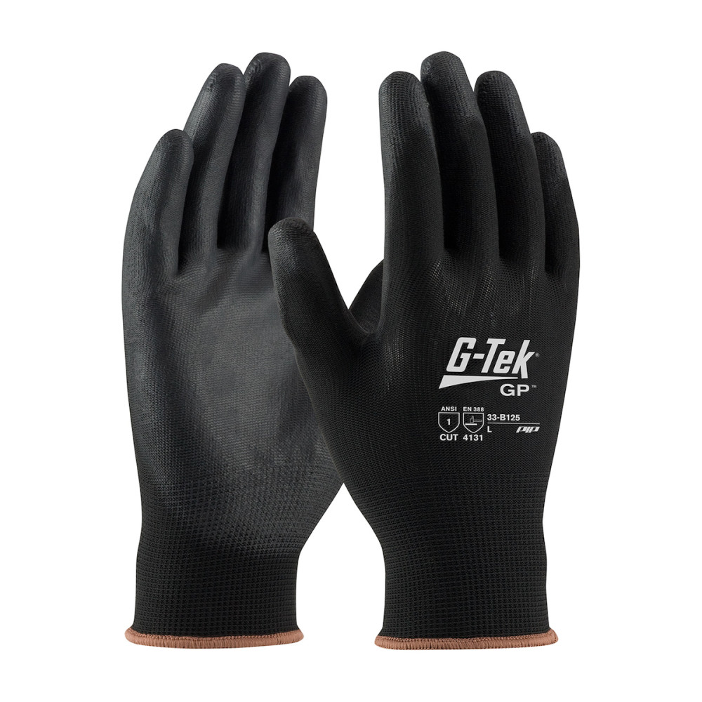 

Protective Industrial Products Gloves Black G-Tek Seamless Knit Nylon Blend Large