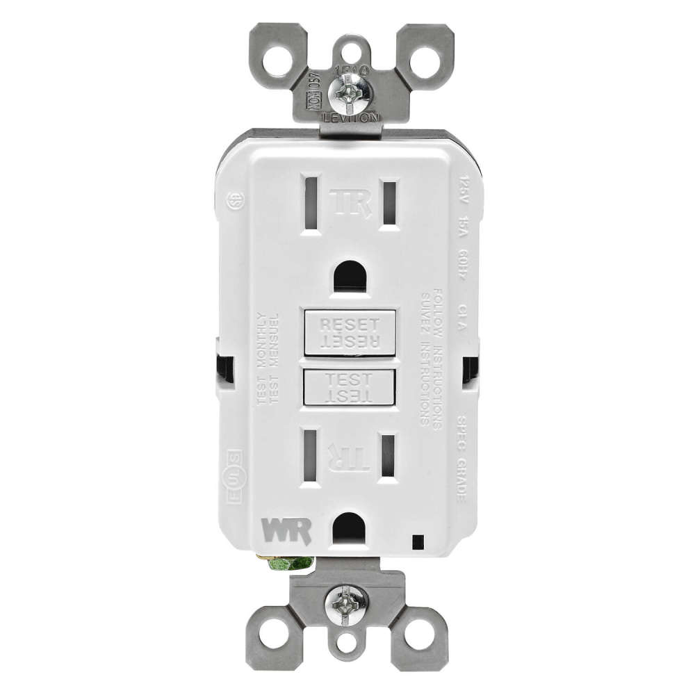 

Leviton SmartlockPro GFCI Outlet 15A 125V Duplex White NEMA 5-15R