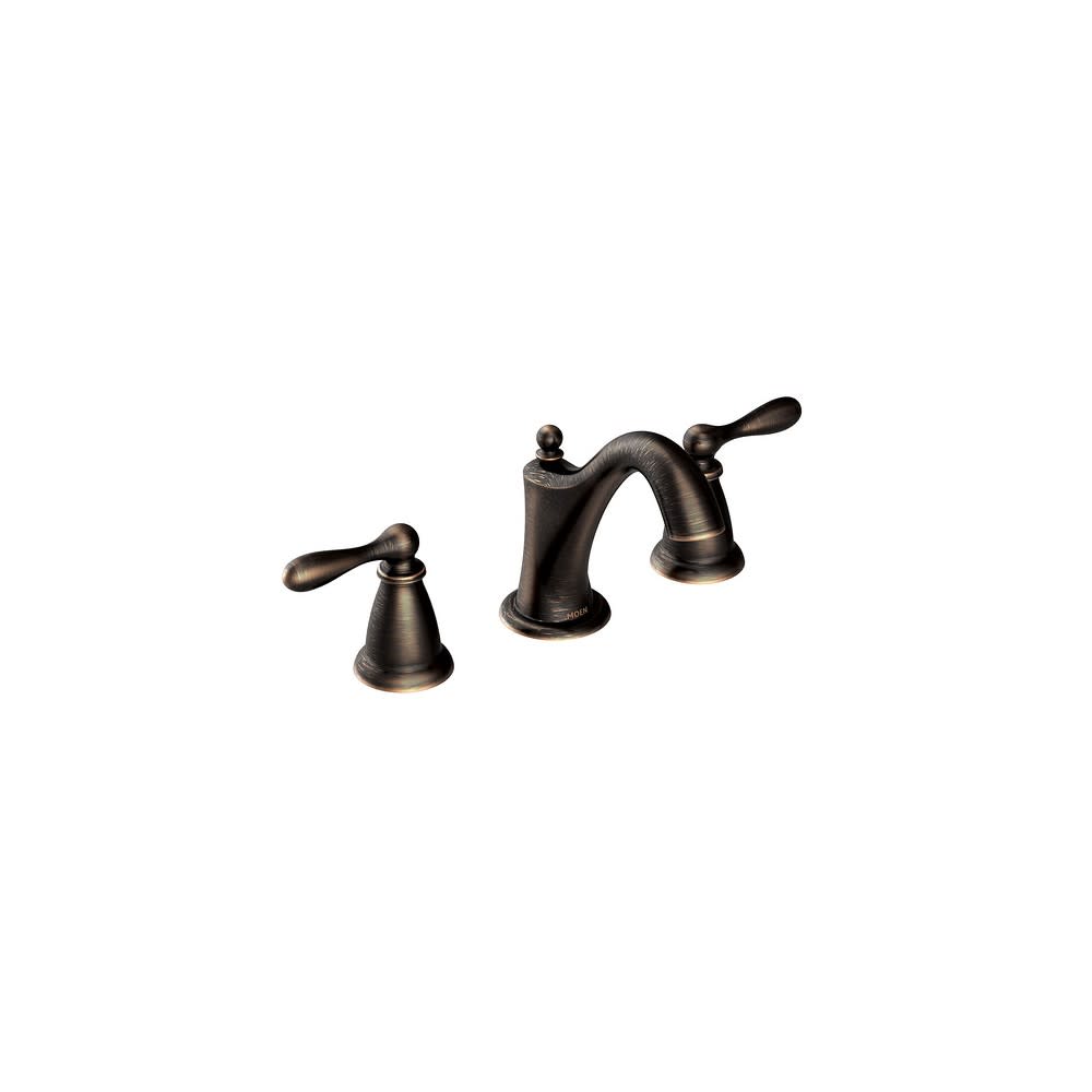 

Moen Caldwell Bathroom Lavatory Faucet Bronze 2 Handle High Arc