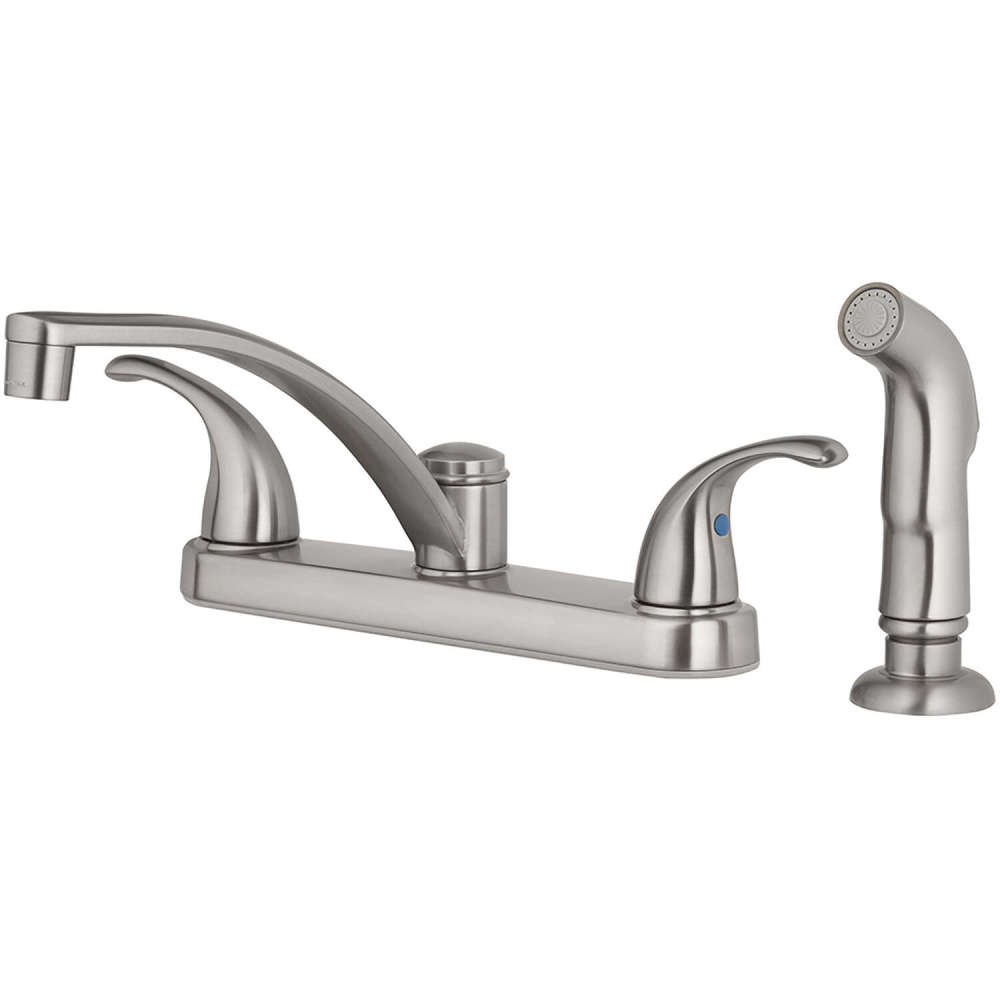 

Oakbrook Coastal Kitchen Faucet Two Handle Brushed Nickel