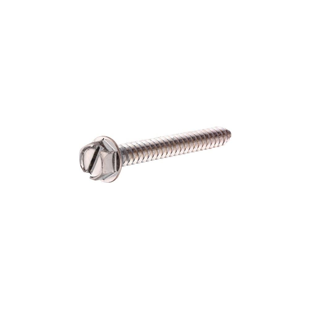 

Hillman #14 x 1" Stainless SlottedHex Washer Sheet Metal Screw 100pk
