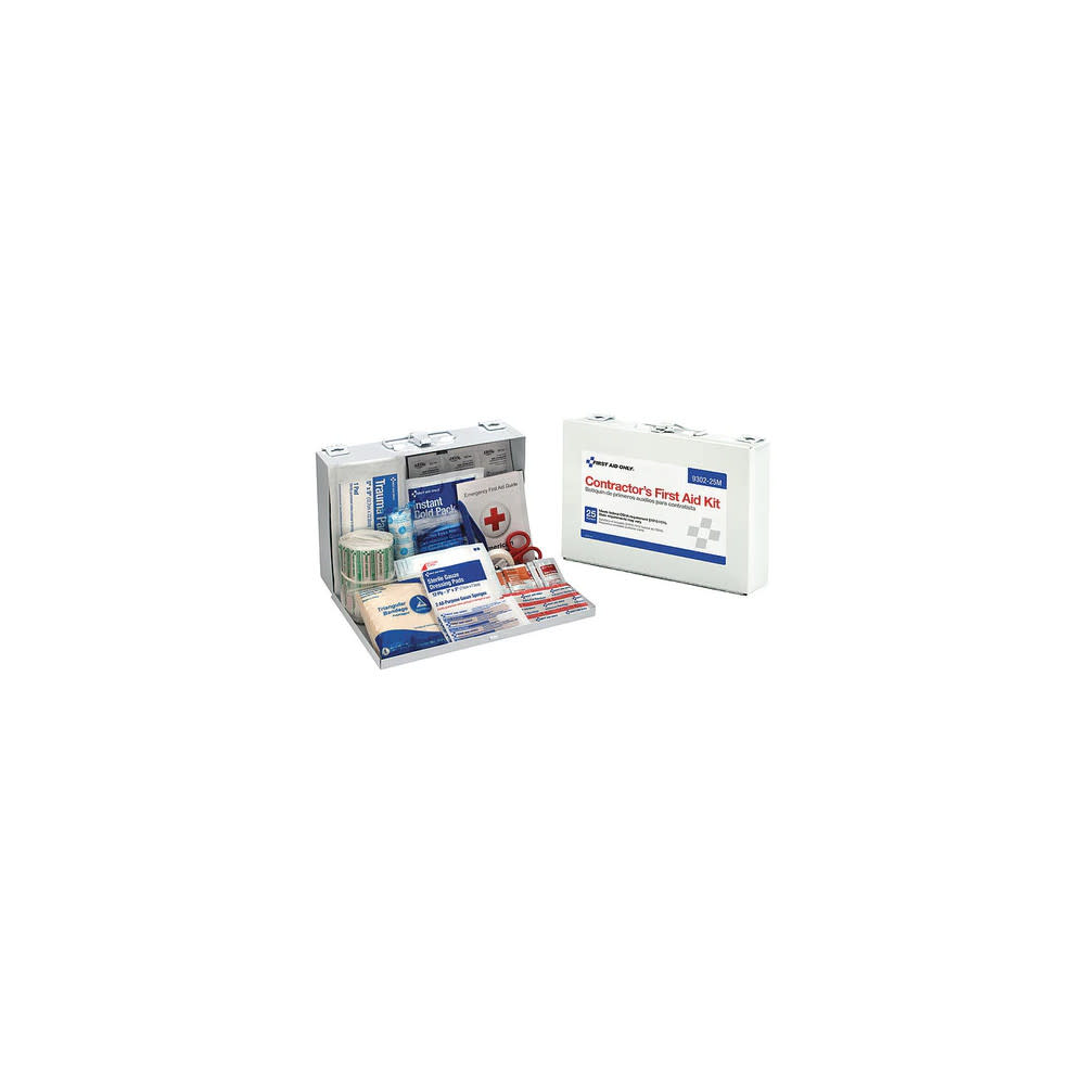 

First Aid Only Contractors First Aid Kit 25 Person Metal Case