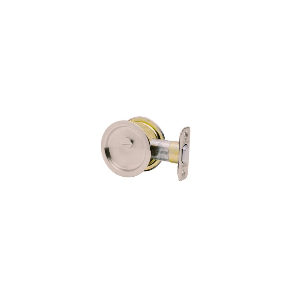 

Kwikset Satin Nickel Round Pocket Door Privacy Lock