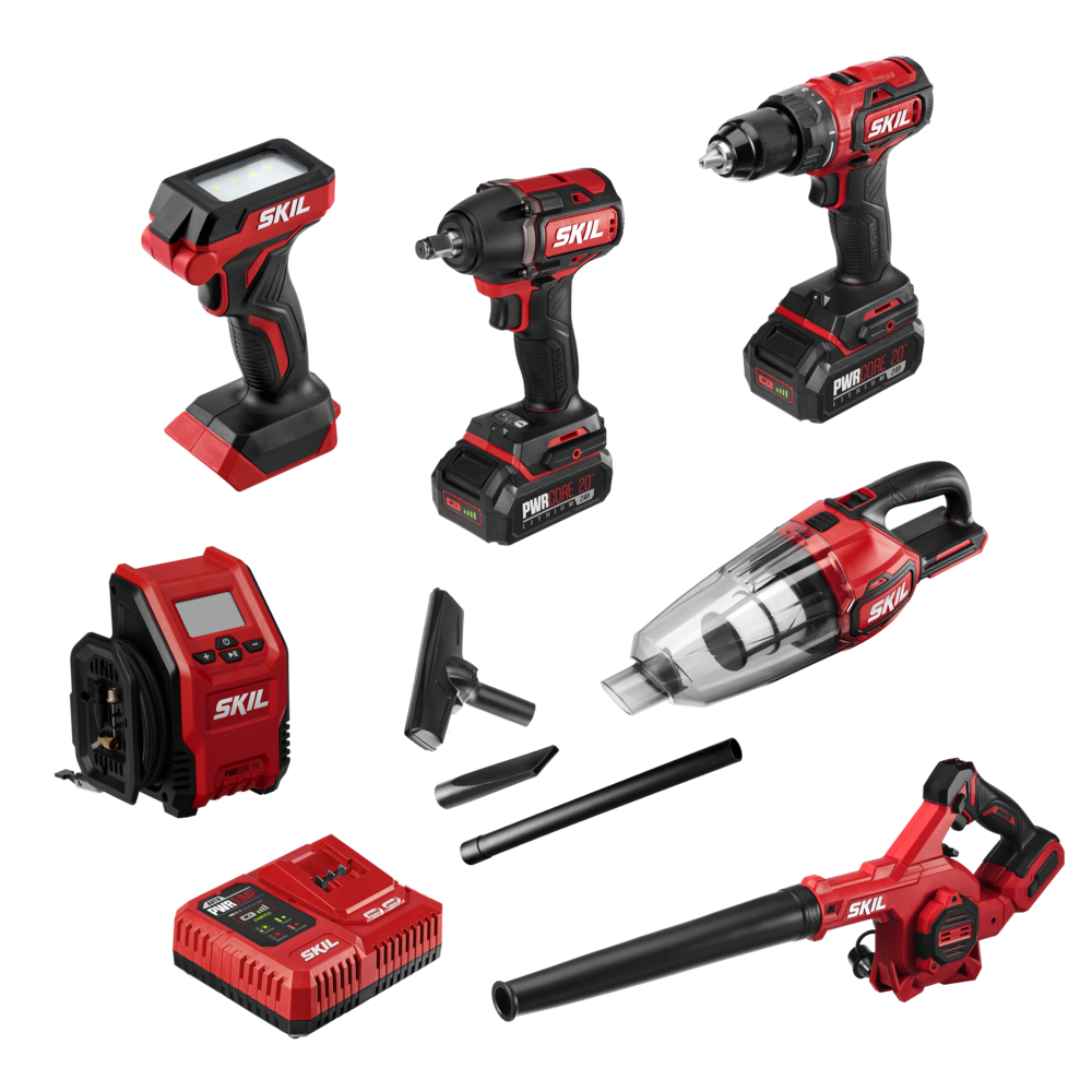 

SKIL PWRCORE20 20V 6 Tool Combo Kit with Auto PWRJUMP Charger