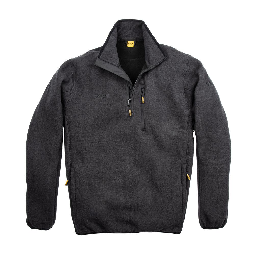 

DEWALT 1/4 Zip Fleece Pullover Polyester Black XL