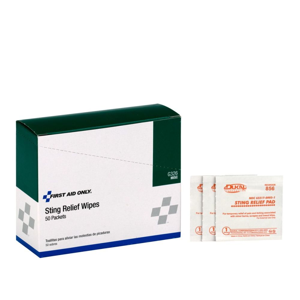 

First Aid Only Sting Relief Wipe 50qty