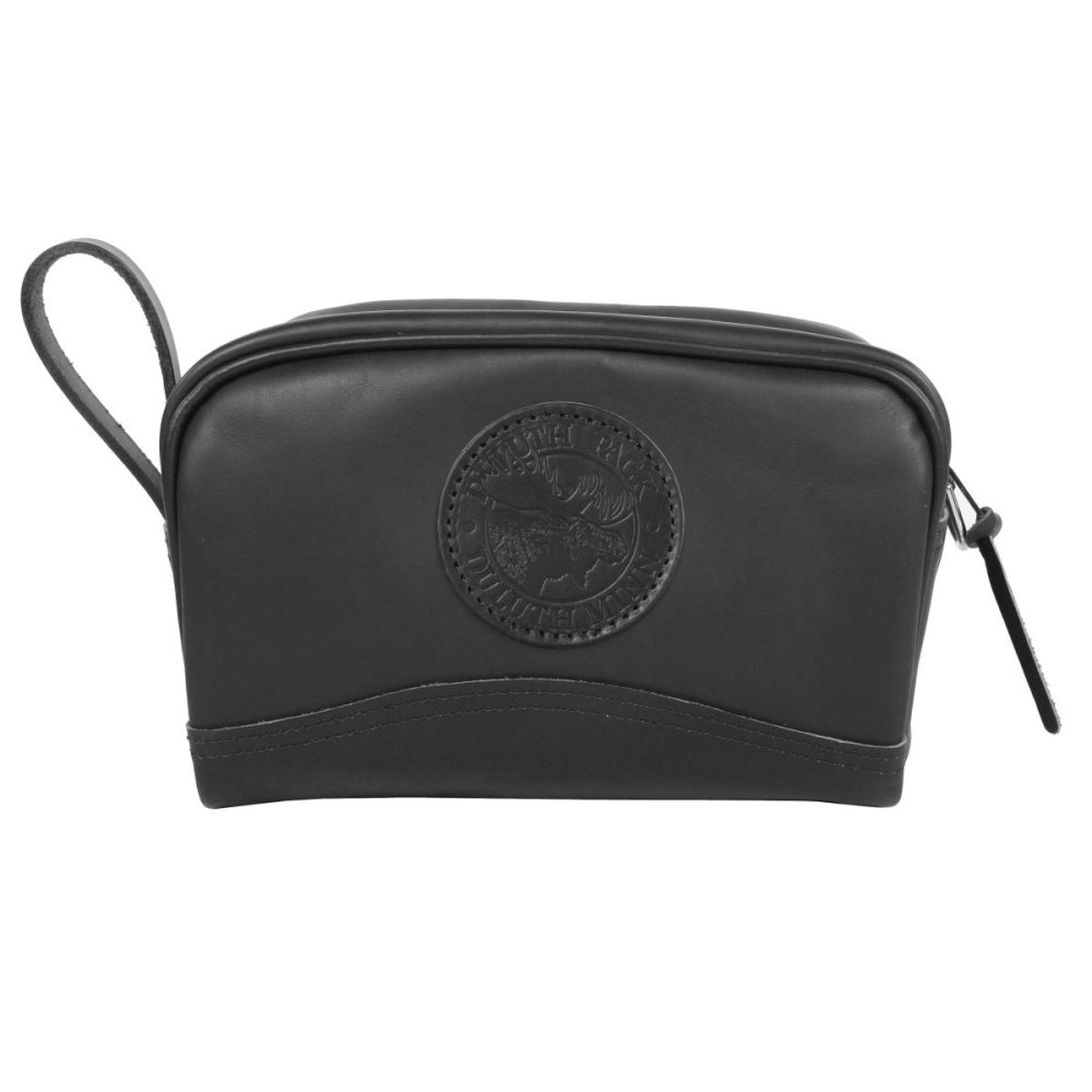 

Duluth Pack Black Smooth Leather Sportsman's Kit Bag