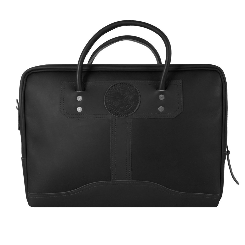 

Duluth Pack 23 Liter Capacity Black Smooth Leather Computer Briefcase