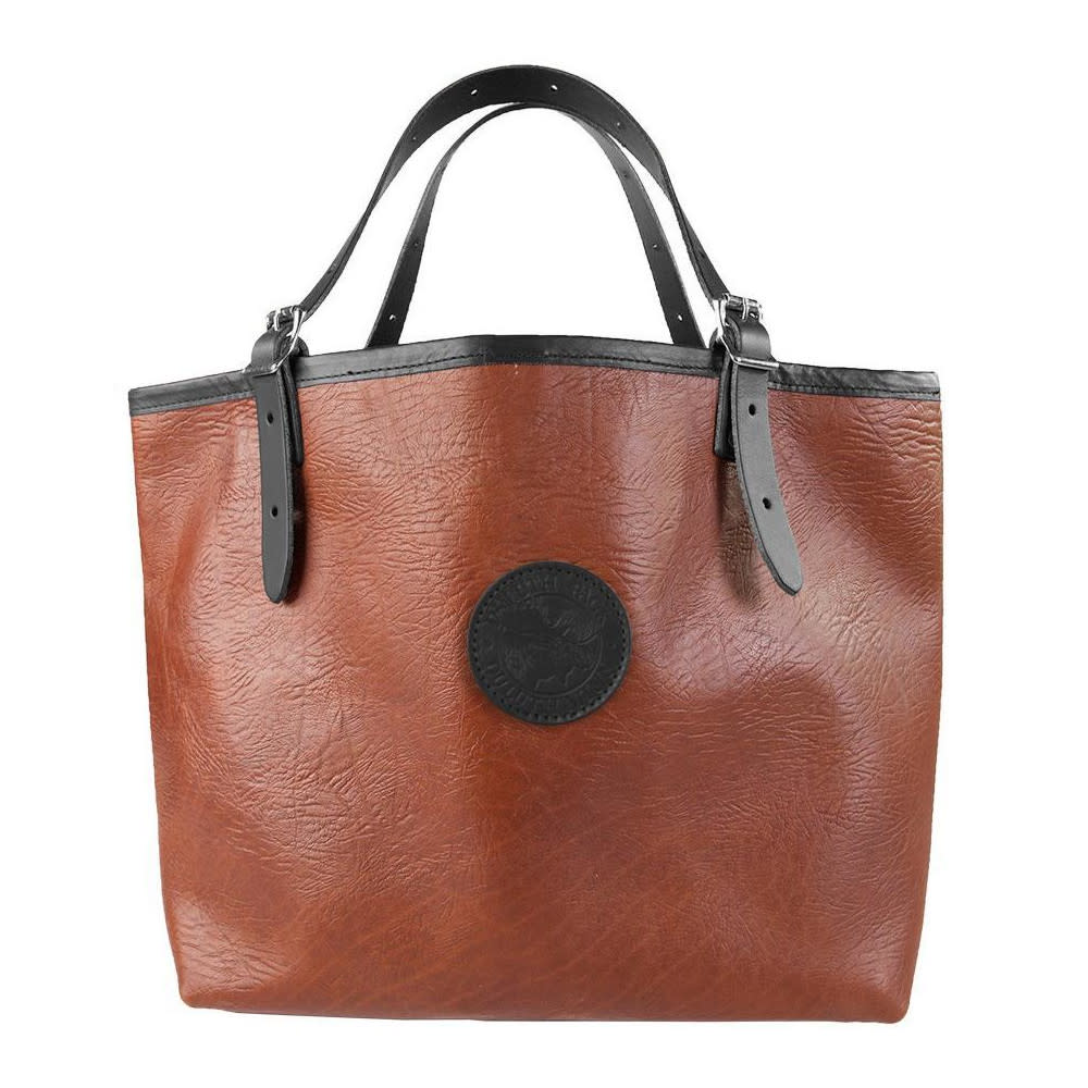 

Duluth Pack 33 Liter Capacity Black Trim Bison Leather Market Tote