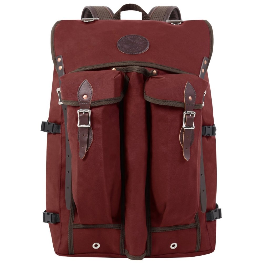 

Duluth Pack 57 Liter Capacity Burgundy Canvas Bushcrafter Backpack