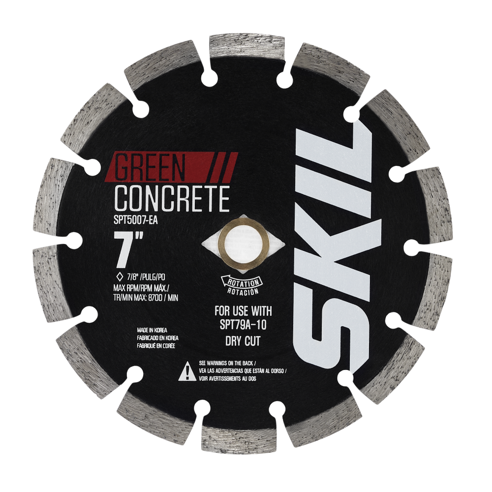 

SKIL Green Cut Early Entry Assembly Kit 7" Segmented Green Cutting Concrete Blade