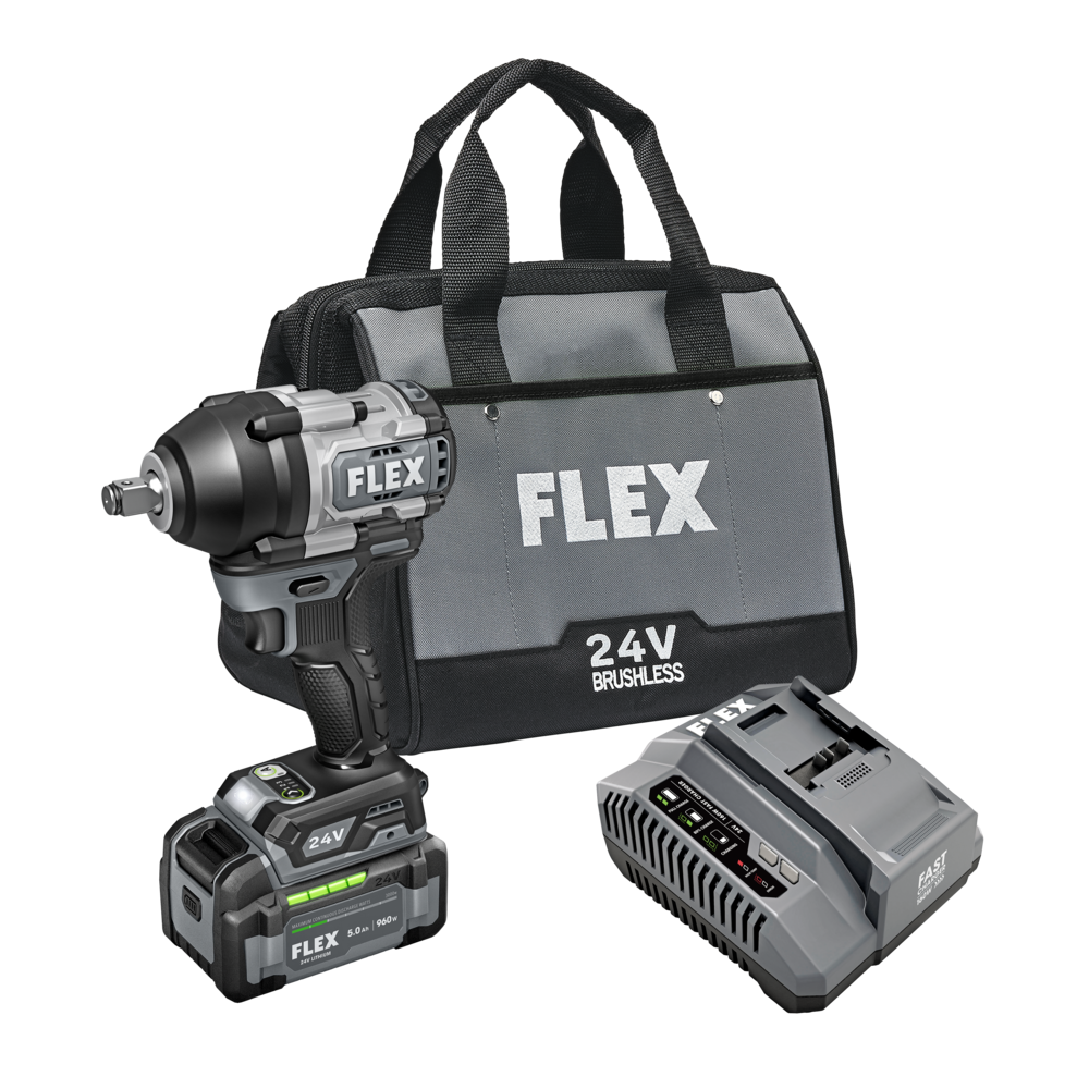 FLEX 1/2" Mid Torque Impact Wrench Kit FX14511C from FLEX Acme Tools