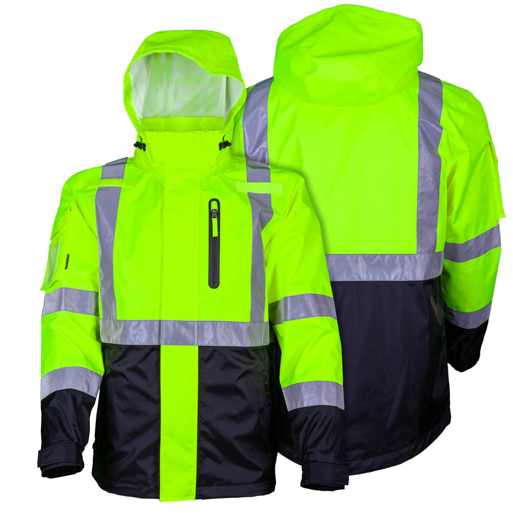 Mobile Warming Hi-Vis Heated Rain Heated Jacket Men’s 7.4 Volt HI-VIZ Small