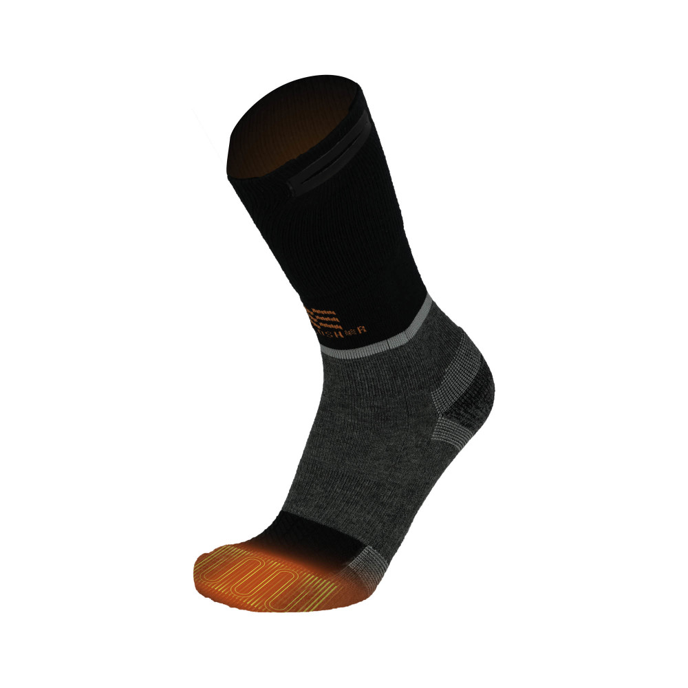 Mobile Warming Merino Heated Socks Unisex 3.7V Dark Gray Small