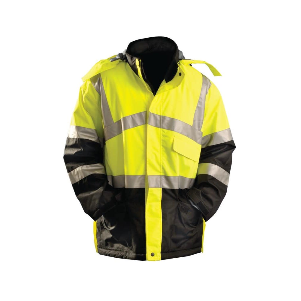 Occunomix Hi-Vis Yellow Premium Cold Weather Parka Jacket Large -  LUX-TJCW-YL